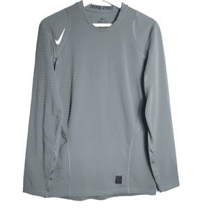 Nike Youth Pro Athletic Sport Gray Long Sleeves T-Shirt M